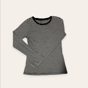 GAP Stripped black and white long sleeve tee, small
